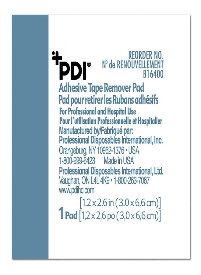 PDI Healthcare B16400 Adhesive Tape Remover Pad, 1.25" x 2.625" Size (Pack of 100) - Image 3